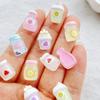 20pcs Colorful Resin Mixed Mini Fruit Strawberry, Watermelon, Milk Beverage Bottle Figurine Flatback Scrapbook Crafts DIY