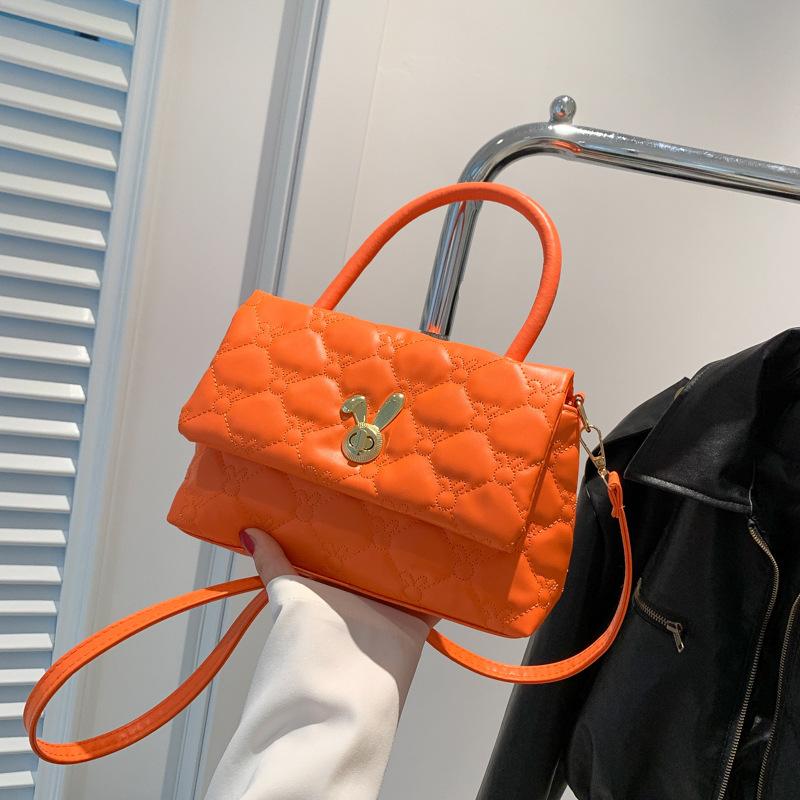 

Літня популярна модна сумка-мессенджер з вишивкою-кроликом, жіноча сумка 2024, проста портативна маленька квадратна сумка помаранчевий