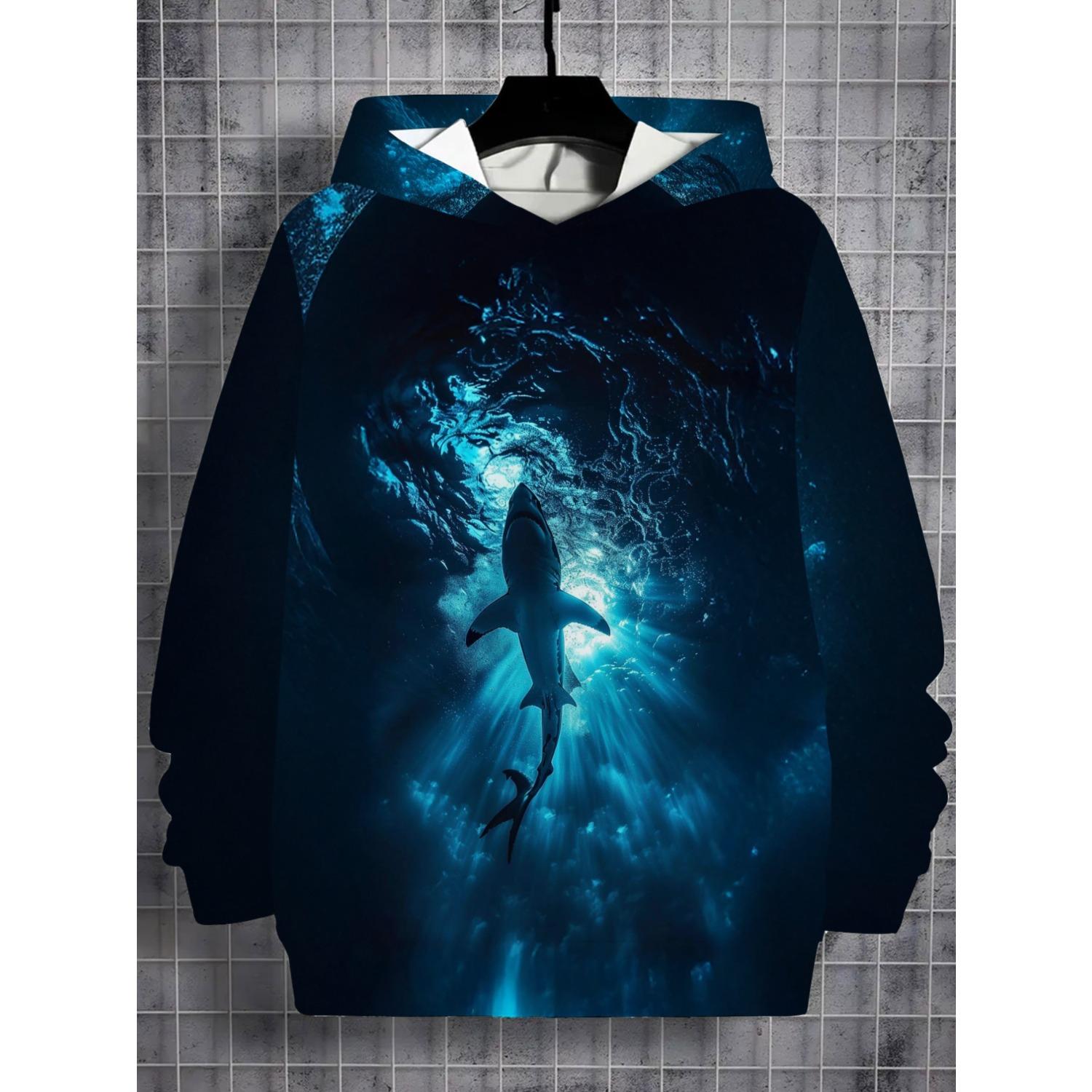 

Детская одежда, креативная толстовка с капюшоном с 3D-принтом для мальчиков, повседневный спортивный топ с длинным рукавом и капюшоном для мальчиков 13-14Y