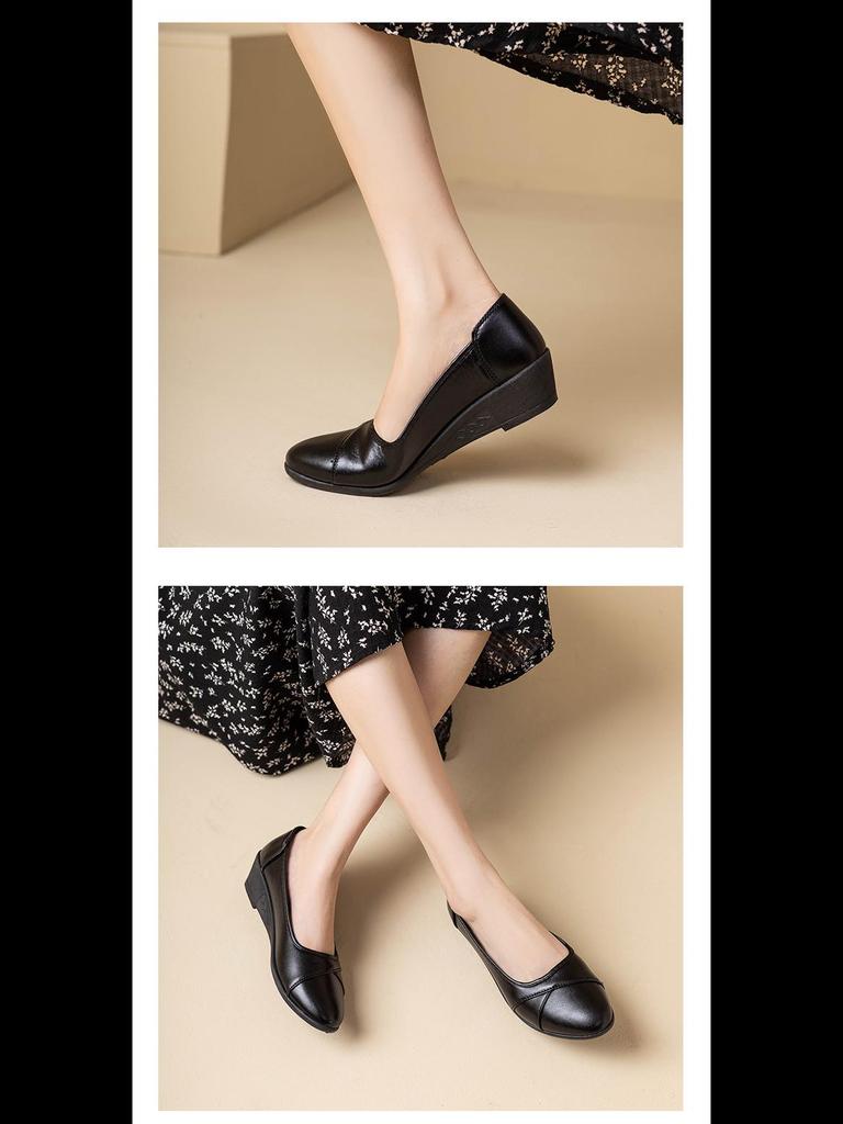 Dámská pohodlná obuv z měkké kůže, která neklouže