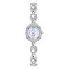Reloj de Pulsera de Gama Alta de Nicho Reloj de Cuarzo Ovalado de Pedrería de Lujo Ligero Reloj Pequeño Exquisito Literario para Mujer