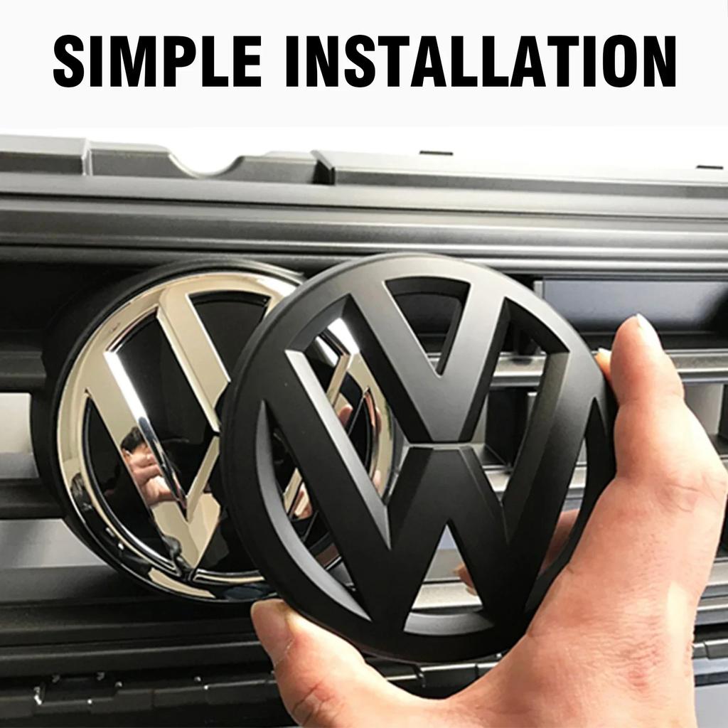 2Pcs Car Front Grill/Rear Emblem Lid Covers Logo Sticker For Volkswagen VW GOLF 5 6 7 8 MK5 MK6 MK7 MK8 POLO Scirocco sportvan zj3