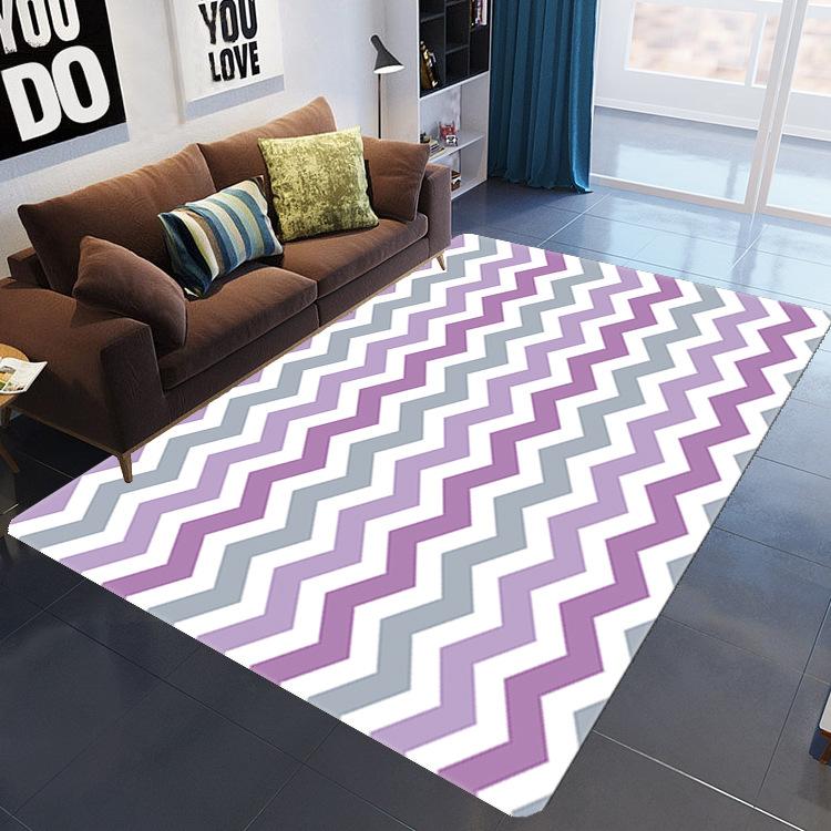 New Chinese Wave Abstract Art Carpet Living Room Coffee Table Bedroom Sofa Nordic Floor Mat 3D Production