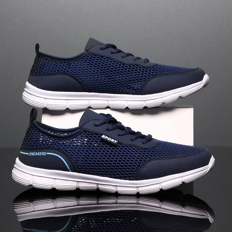 Summer shoes mesh shoes breathable hole trendy shoes light personality sneakers sneakers 38 синий