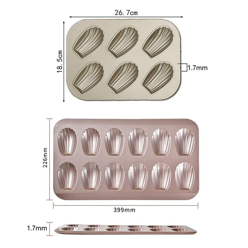 12-Hole Shell Design Cake Baking Pan Perfect for Holiday Dessert Making
