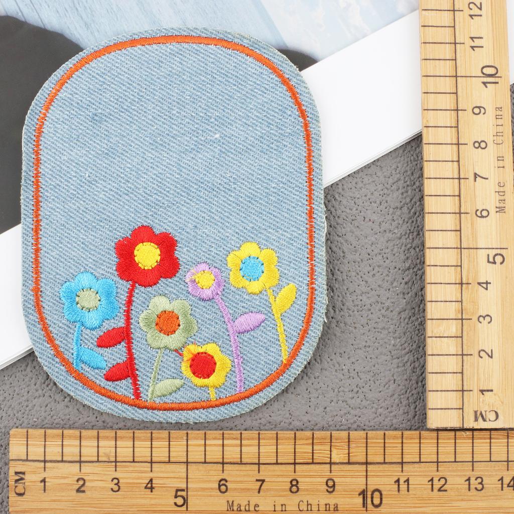 Hot-Selling Cloth Stickers Cartoon Embroidery Stickers Jeans Knee Stickers Ripped Holes Repair Embroidery Label Adhesive Patch Stickers