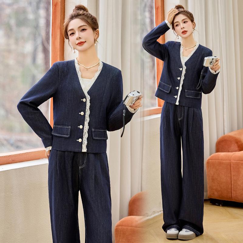 

Весенняя мода 2025 года: Шикарный комплект кардигана и брюк широкого кроя для молодежного образа - AH2650 S (90-105 jin)