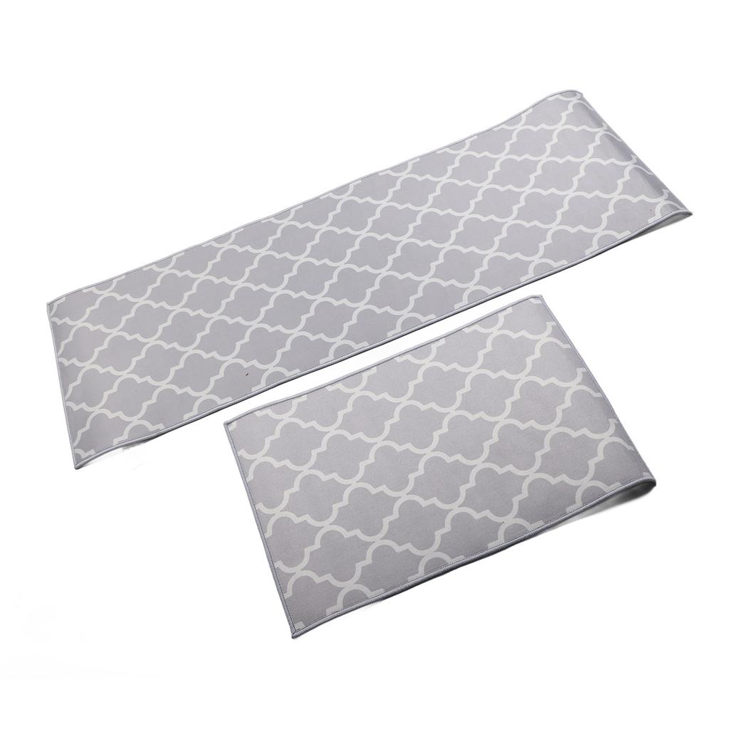 2Pcs Kitchen Mat Dustproof Floor Mat Rug Home Decoration for Office Hotel