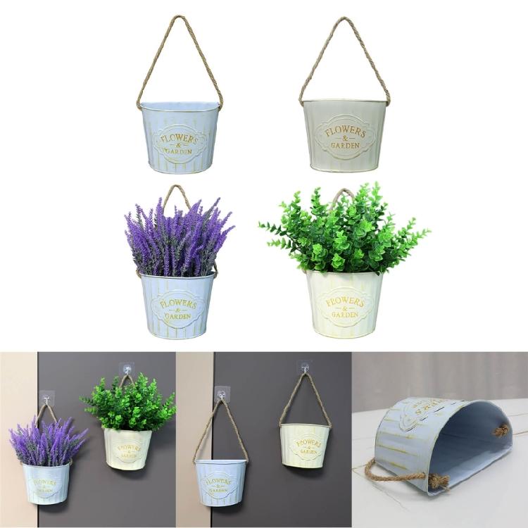 Hanging Small Iron Bucket Decorative Plant Pots Plant Hanging Pots Wall Hanging