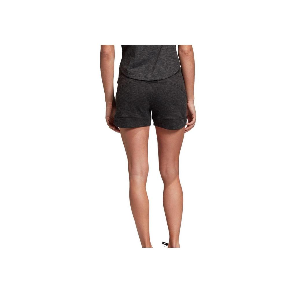 adidas Solid Color Breathable Drawstring Knitted Casual Shorts Women Shorts Black FI4099