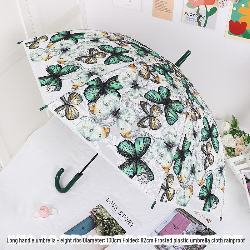 

Японський лісовий стиль прозора парасолька з вишневим цвітом з арочною довгою ручкою для студентів