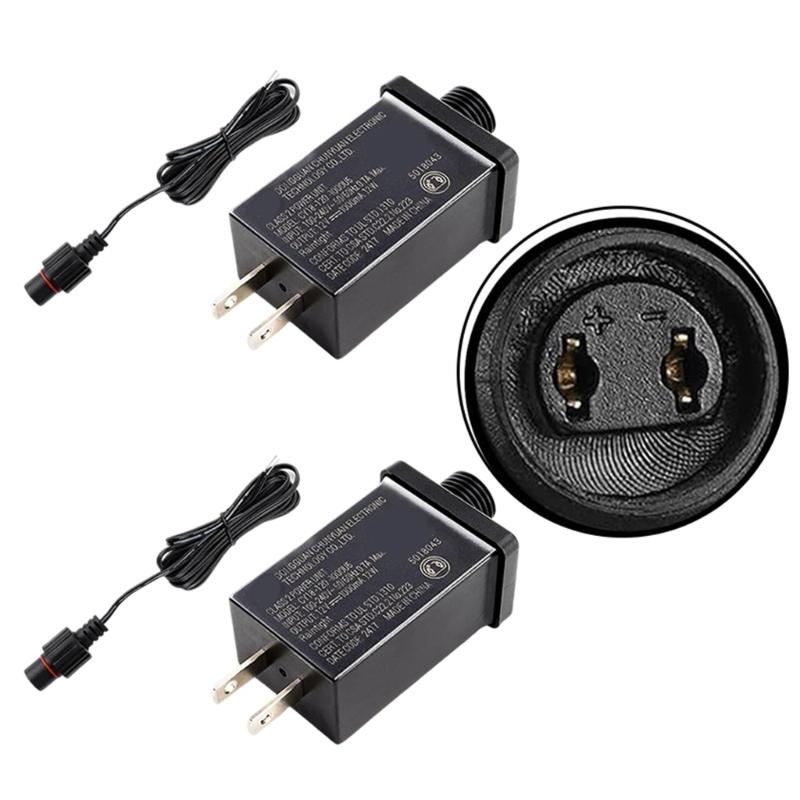 2PCS Replacement Inflatable Power Adapter 12V Class 2 Supply With 9.84ft Cord IP44 Waterproof For Holiday Decorations LED