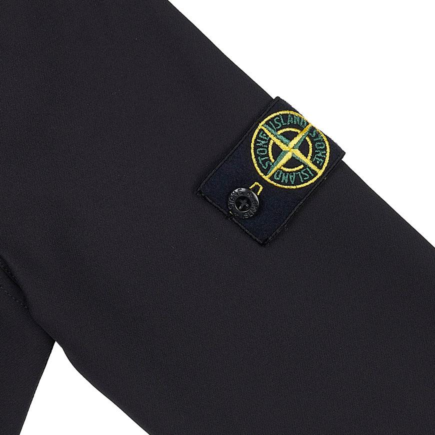 Stone Island T-Shirt Kids Solid Color Logo Badge Crew Neck Loose Long Sleeve Kids tops Black 791660344-V0029