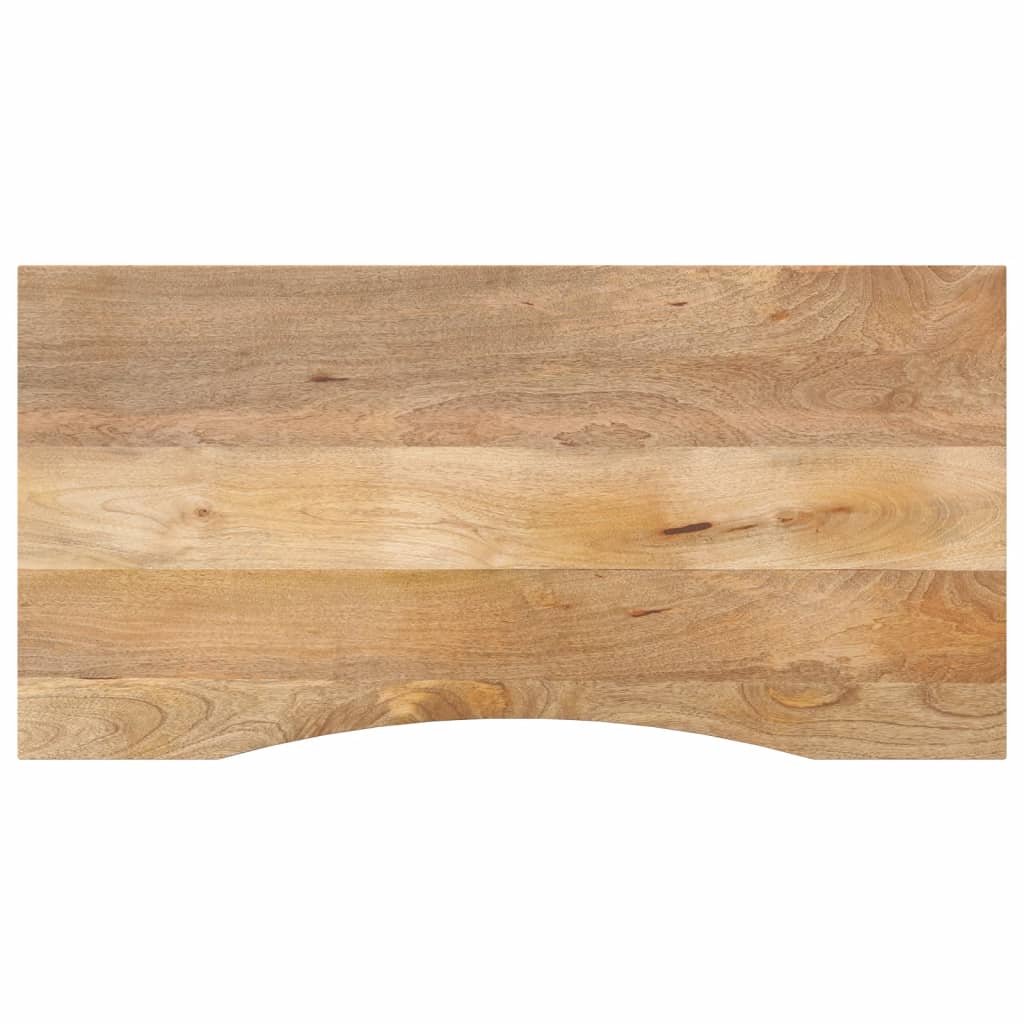 Vidaxl Schreibtischplatte, mit Ausschnitt, 110x50x2,5 cm, Rohes Mangoholz