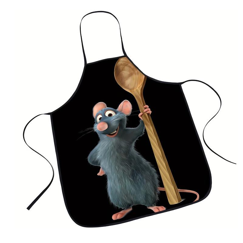 Cartoon Cat Pattern Waterresistant Cooking Apron For Men Women And Kids In Casual Style