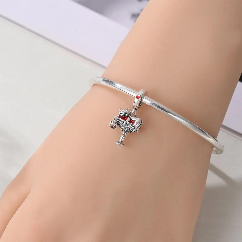 Süße Katzen-Anhänger Kupfer-Katzenkrallen ziehen Geld an Katzenohrringe Perlen für Halskette DIY-Armband Geschenk Schmuck Geschenke