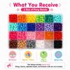 24 Colors Craft Beads 720PCS Bracelet Beads Versatile Large Hole Beads  Hair Braiding