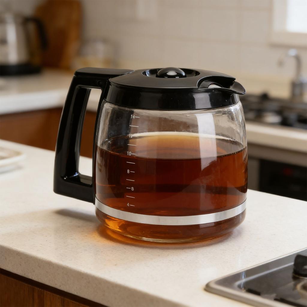 Glass Coffee Pot Easy to Clean Heat Cold Proof Coffee Maker Replacement   with Handle