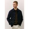 H M Textured sHirt Regular Fit Navy Blue