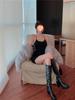 Chic Black Backless Spaghetti Strap Dress for Women - Spring/Summer 2022 Bodycon Slim-Fit