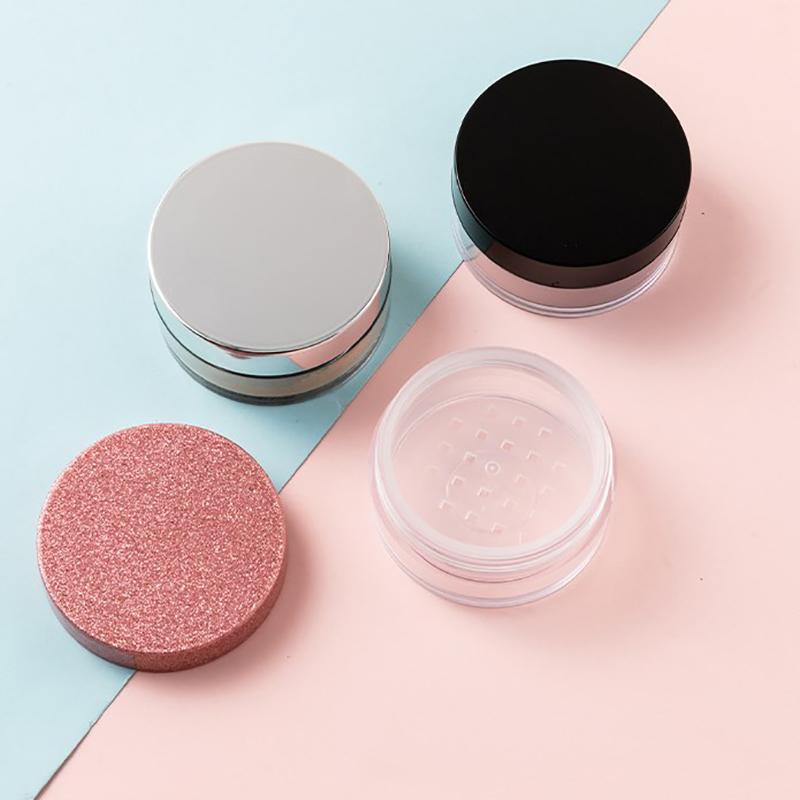 30G/50G Plastic Loose Powder Jar With Sifter Empty Cosmetic Container Cap Makeup Compact Portable Loose Powder Box