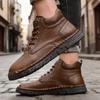 New Arrival Men's Retro Leather Hiking Boots Outdoor Adventure Shoe Anti-Skid Breathable Casual Boots Must Have Stylish Footwear