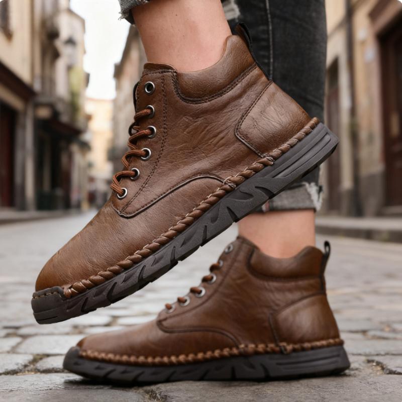 New Arrival Men's Retro Leather Hiking Boots Outdoor Adventure Shoe Anti-Skid Breathable Casual Boots Must Have Stylish Footwear