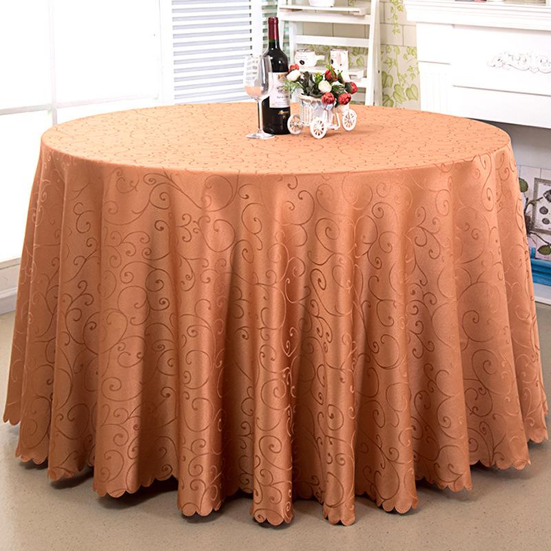 Polyester Jacquard Tablecloth Hotel Wedding Banquet Party Decoration Round White dustproof Table Covers for table Home Decor