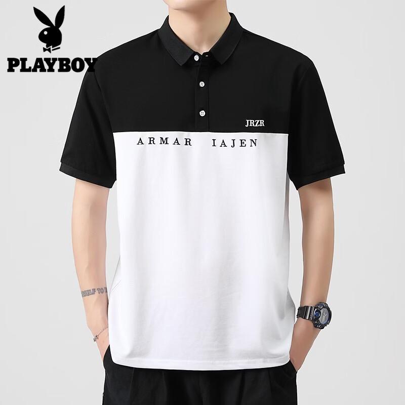 Playboy Men s Short Sleeve Summer Polo T-Shirt L