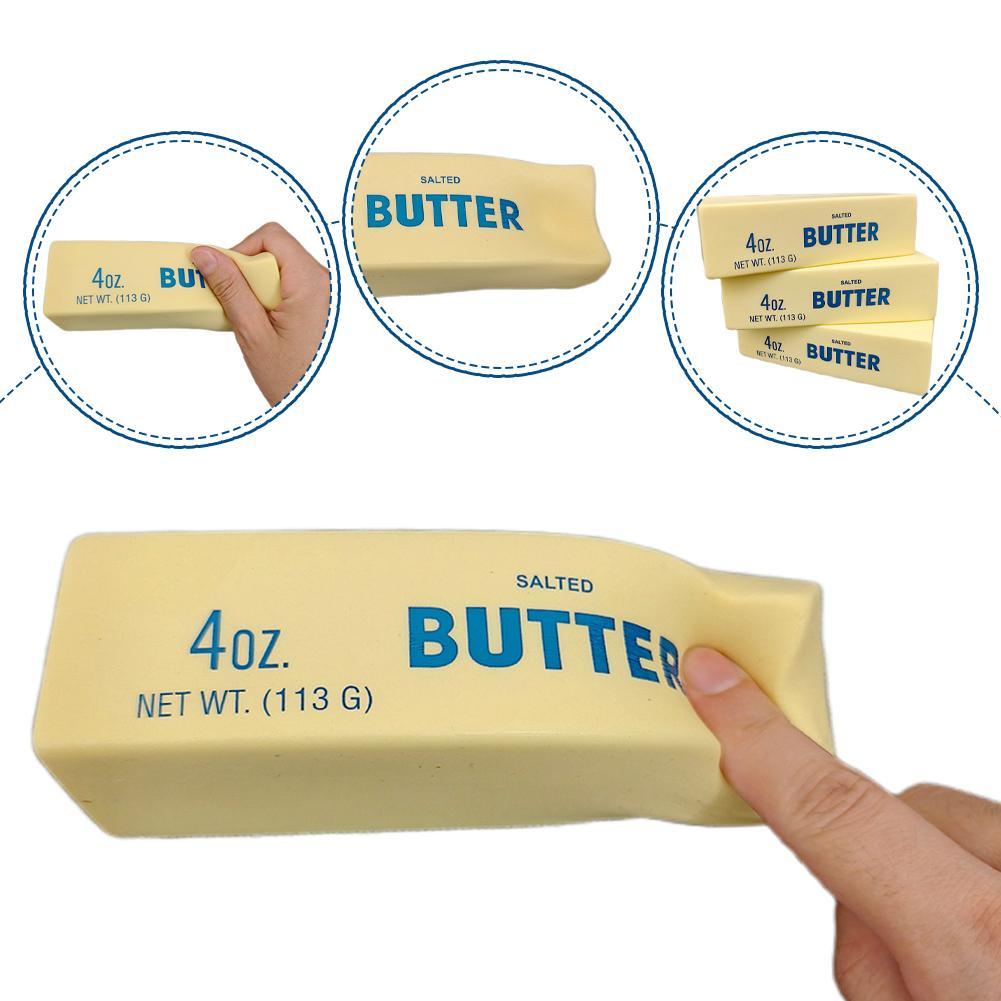 Realistic Butter Stick Squishy Toy Soft Slow Rising Creamy Squeezing Fidget Toy Stress Relief Decompression Squeeze Toys