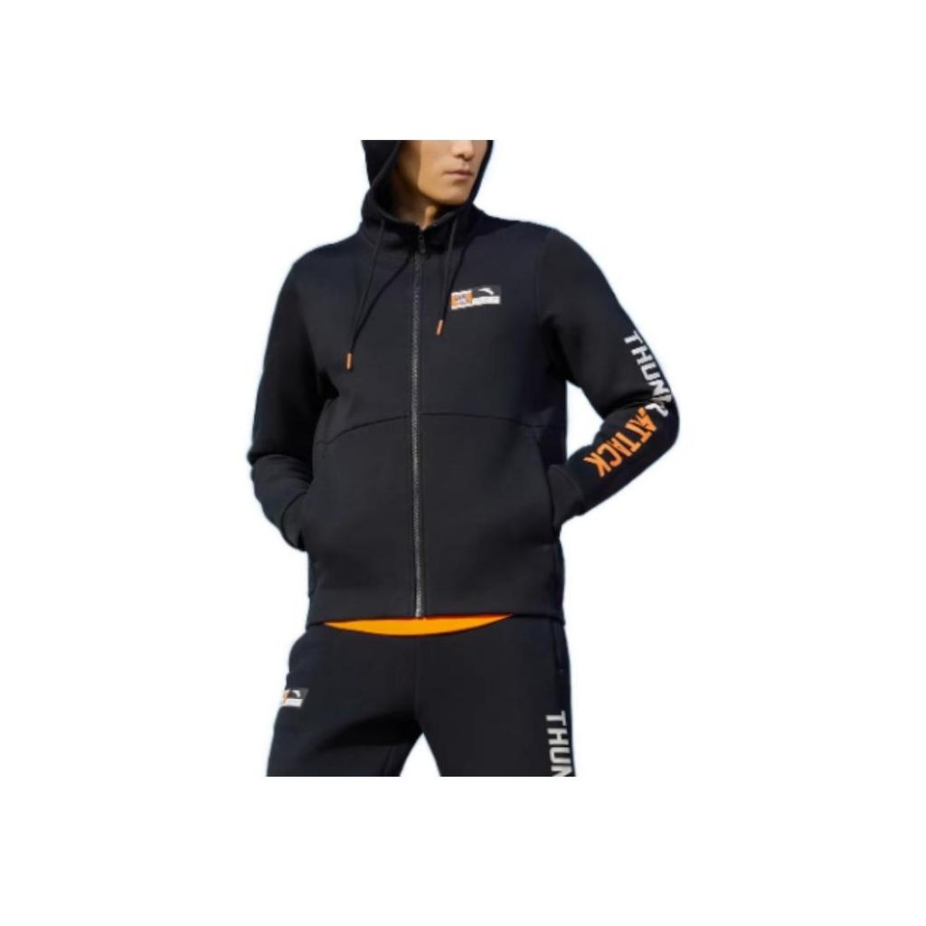 Anta Letter Print Hooded Jacket Men jackets 152217703-2