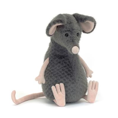 Jellycat Woods Animal Series Lachlan Sad Rat Lachlan Sad Rat Grey Doll Plush Figure Sitting 24cm High