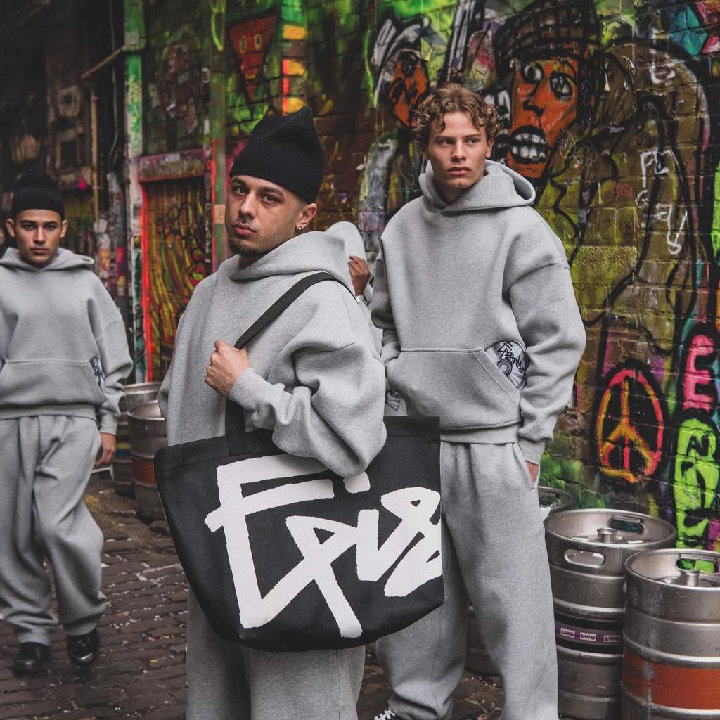 Vintage Print Hoodie and Sweatpants Set - Long Sleeve Streetwear