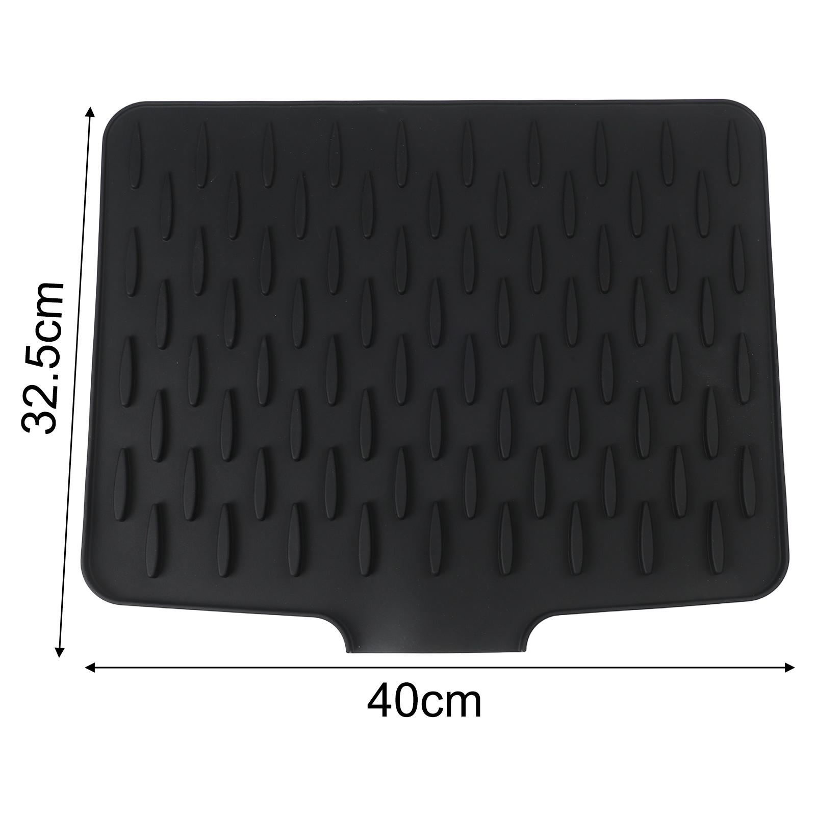 

Flexible Silicone Dish Drying Mat with Non Slip Bottom for Kitchen чёрный