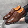 Fashion 2025 British Style Retro Mens Oxford Casual Shoes Breathable Hollow Out Shoes for Male Fashion Comfy Wedding Dress Leisure Walk