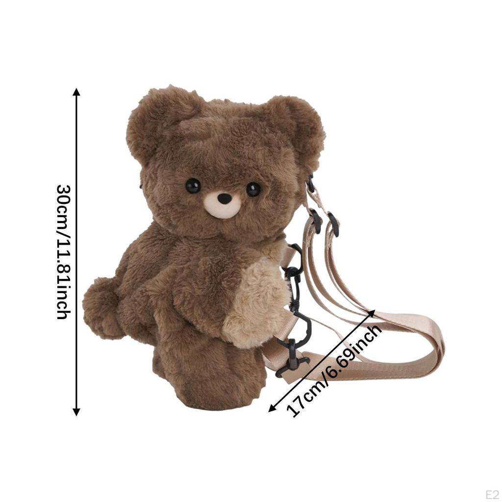 Plush Bear Backpack Stuffed Animal Toy for Photo Prop Valentine's Day Women Gift