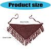 Multipurpose Crochet Triangled Scarf With Polyester Trim Stylish Layered Neck Wrap For Daily Outdoor Use