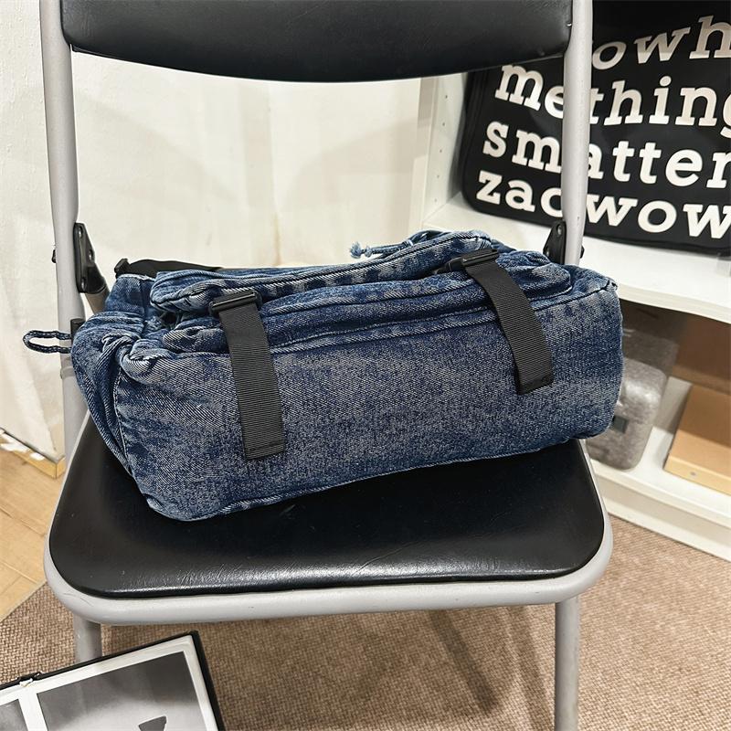 Vintage Denim Bag Women's Crossbody Bag Large Capacity Shoulder Bag