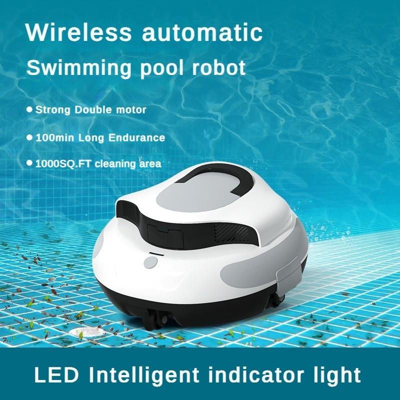 Wireless Fully Automatic Swimming Pool Suction Machine Fast Charging and Long Endurance Swimming Pool Robot 324*321*171mm