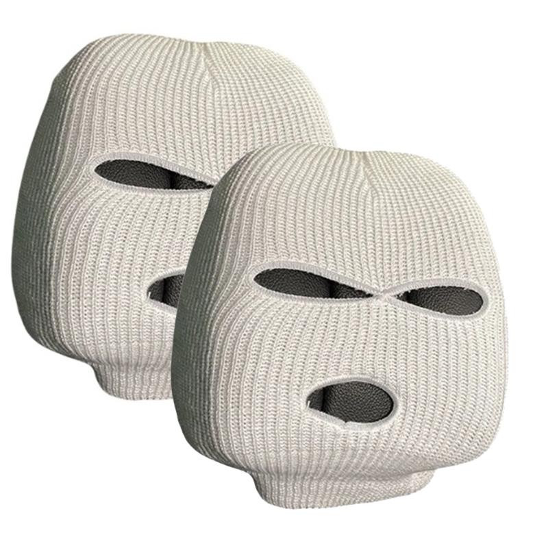 Stretchy Plush Car Headrest Cover Balaclava Design Theft Prevention Funny Holiday Car Interior Decoration for Long Trip