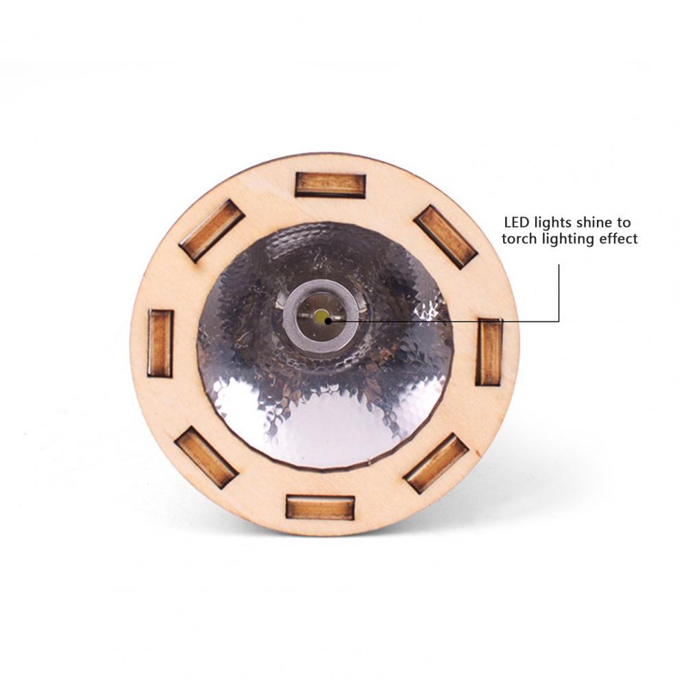 DIY Wooden Puzzle Sets Handmade Parent-Child Interaction Security Cute Shape DIY Electric Flashlight Kid Physical Toys STEAM