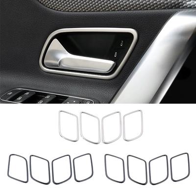 Para Mercedes Benz Classe A CLA W177 V177 C118 W118 2020 2024 2024 Acabamento Anel Moldura Maçaneta Interna da Porta Adesivo Aço Inoxidável