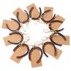 A84E-10 Pcs Good Lucky Horseshoe Card Wedding Favors With Kraft Tags For Vintage Wedding Party Decor
