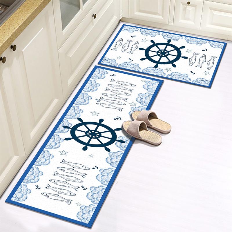 WTEMPO Kitchen Carpet Printed Carpet Thick Foot Mat Floor Mat Simple Door Mat Entrance Door Mat