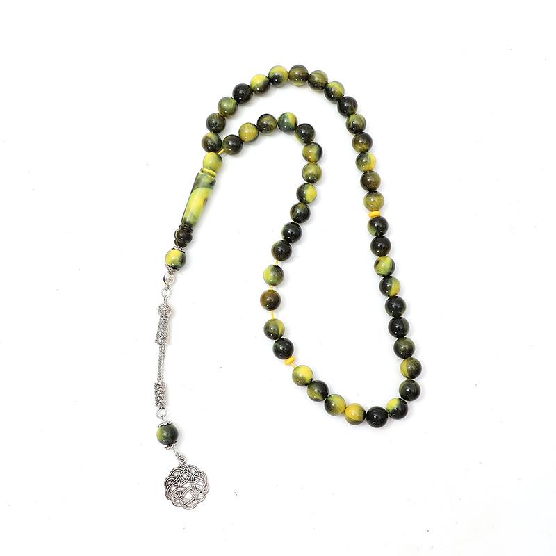 Handmade Resin Prayer Beads - Muslim Rosary with Handheld Beaded Design