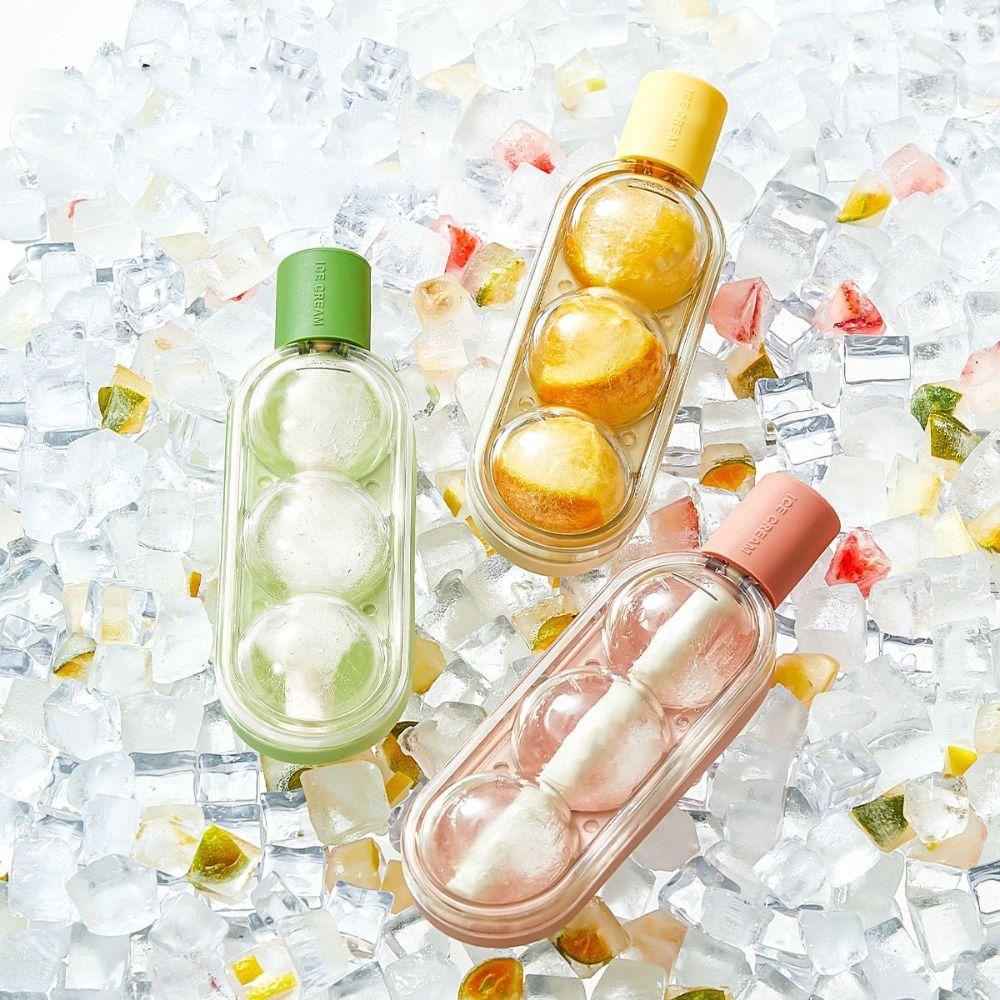 

DIY Ice Ball Mould with Straw Popsicle Mold Ice Tray Ice Cream Molds Summer рожевий