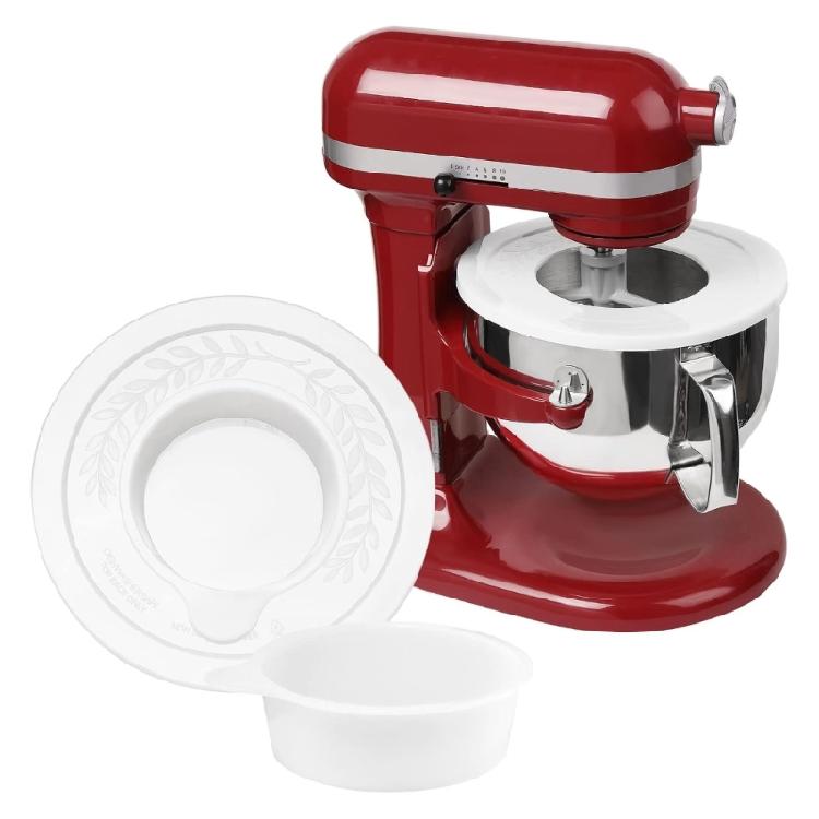 2PCS Mixing Bowl Covers Dustproof Design Reduces Ingredient Splatter Keeps Counter Clean During Baking Prep for 5.5-6QT