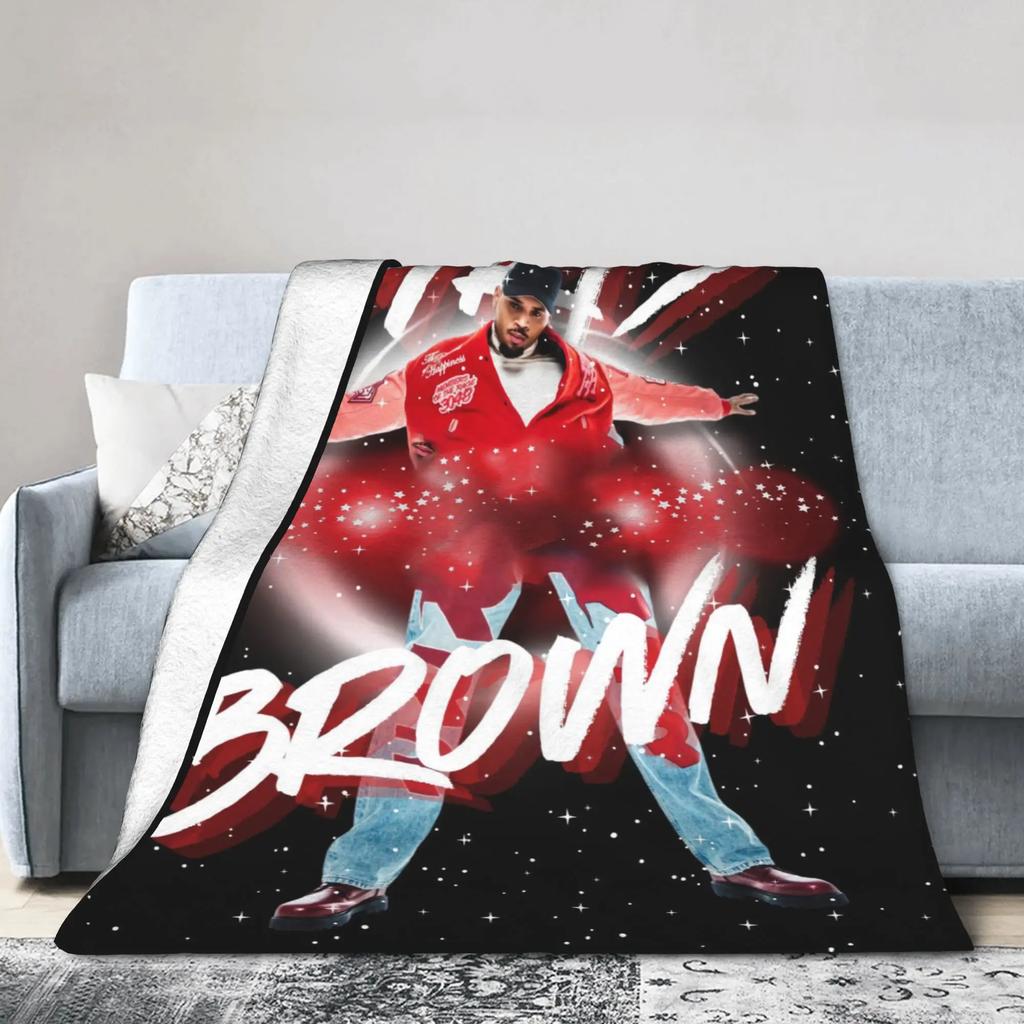 Chris Brown Qualitäts Weiche Warme Decke für Kinder Winter Heimdeko Street Trend Tagesdecke Gemütliche Decke für Wohnzimmer Bett