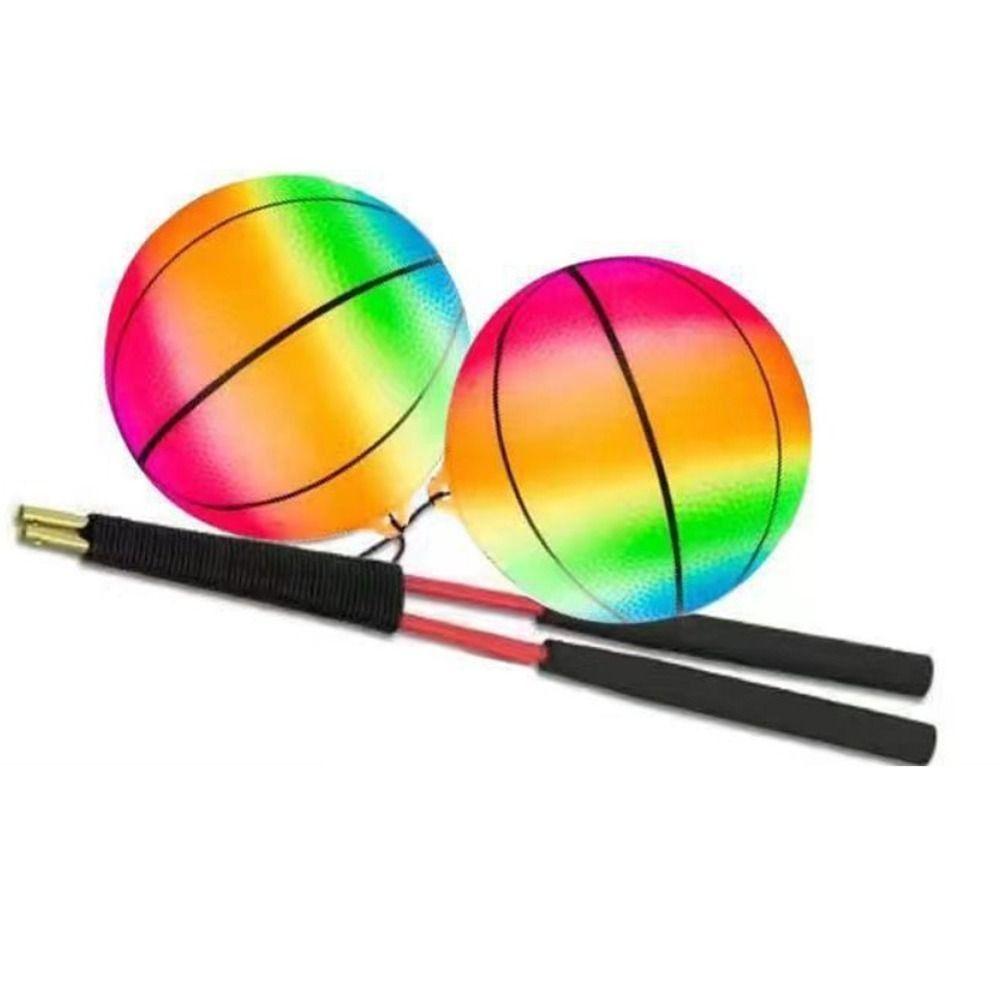 

1 Set Handheld Fitness Ball Rainbow Rainbow Hand Throw Ball Springback Dance Ball Old People 35cm красный
