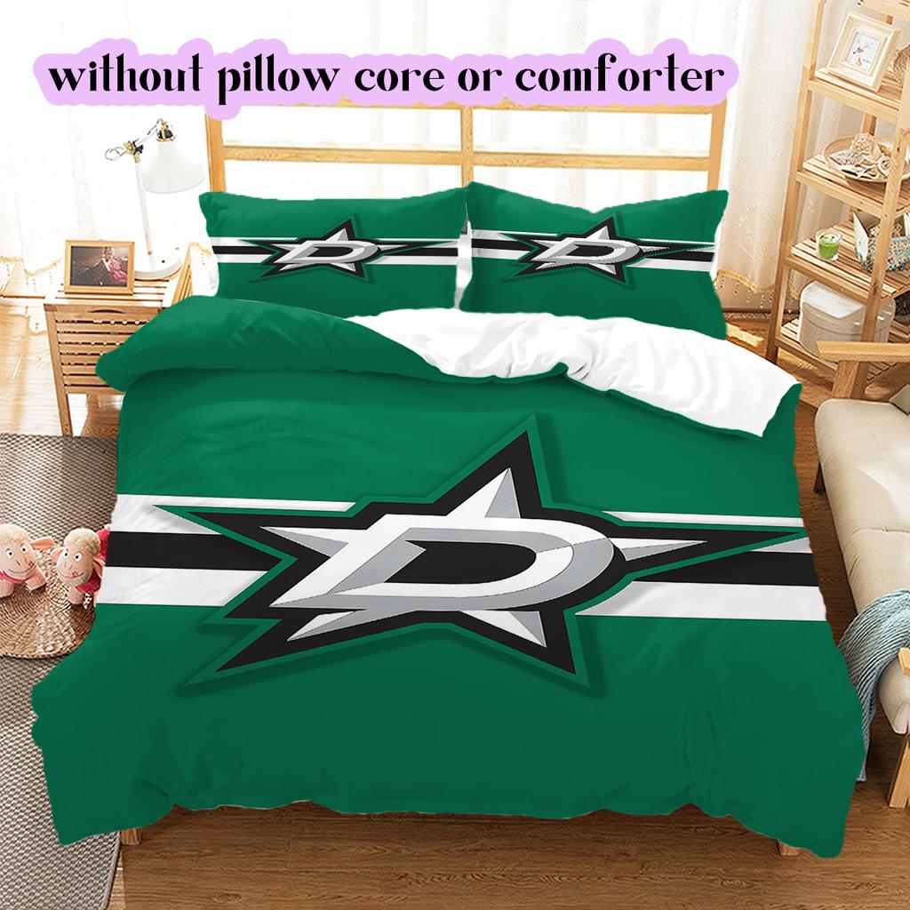 Ice Hockey Logo Pattern Bedding Quilt Set Quilt Cover Pillowcase Home Decoration Birthday Gift (1*duvet Cover+ 2*pillowcase, Without Core)